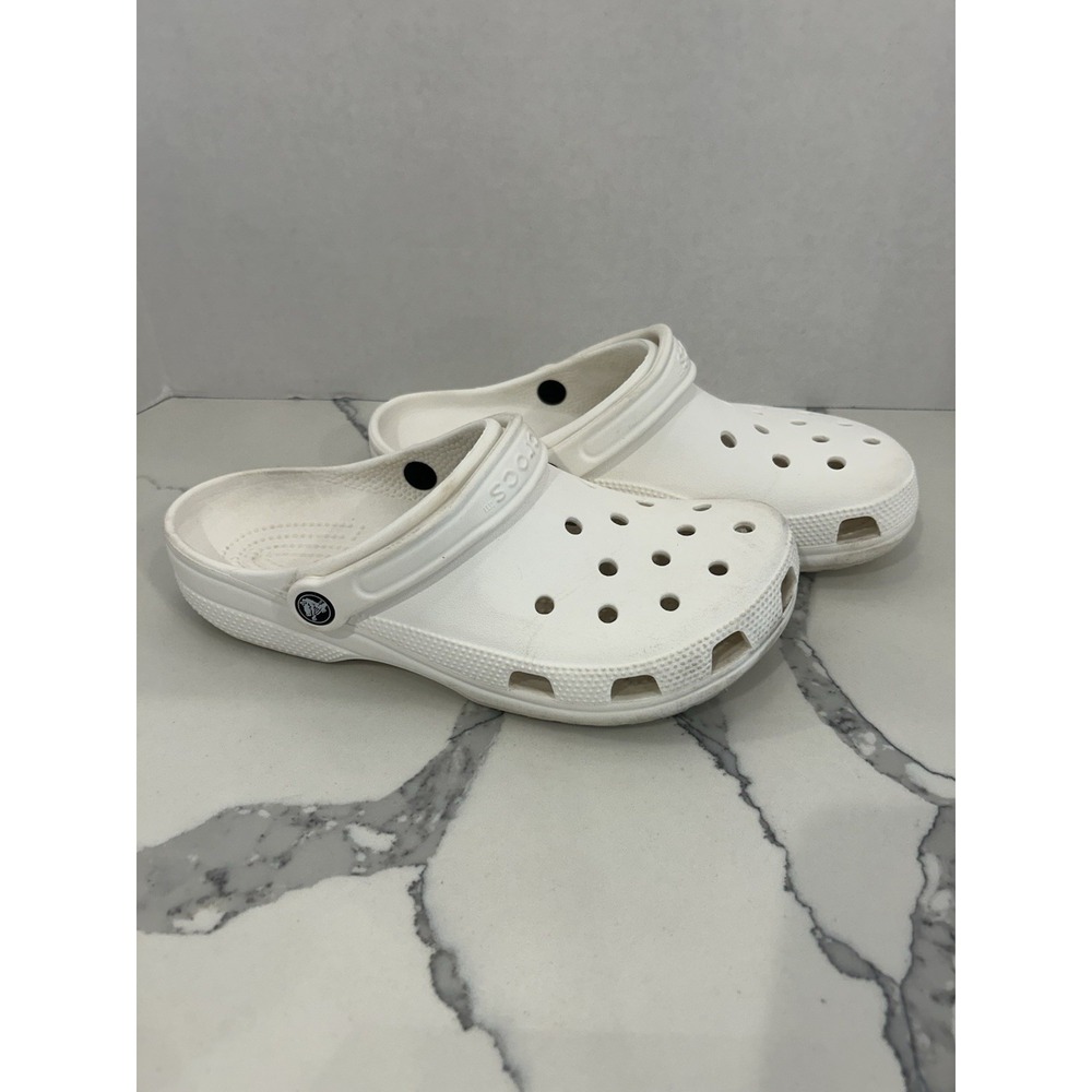Crocs Unisex Adult M8 / W10 White Excellent Condition Tons Of Life Left!!! - Picture 3 of 8
